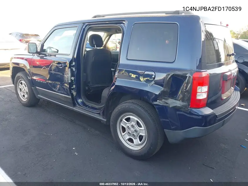 2015 JEEP LIBERTY (PATRIOT) VIN 1C4NJPBA2FD170539 — фото 3