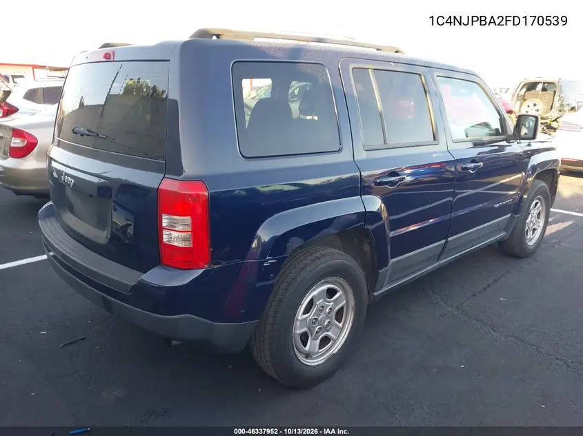 2015 JEEP LIBERTY (PATRIOT) VIN 1C4NJPBA2FD170539 — фото 4