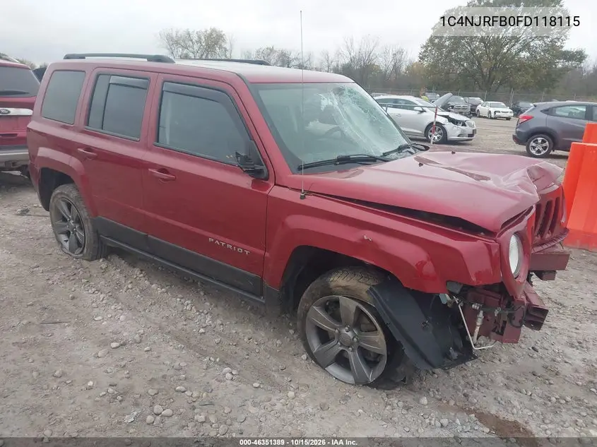 JEEP LIBERTY (PATRIOT) 2015, VIN 1C4NJRFB0FD118115