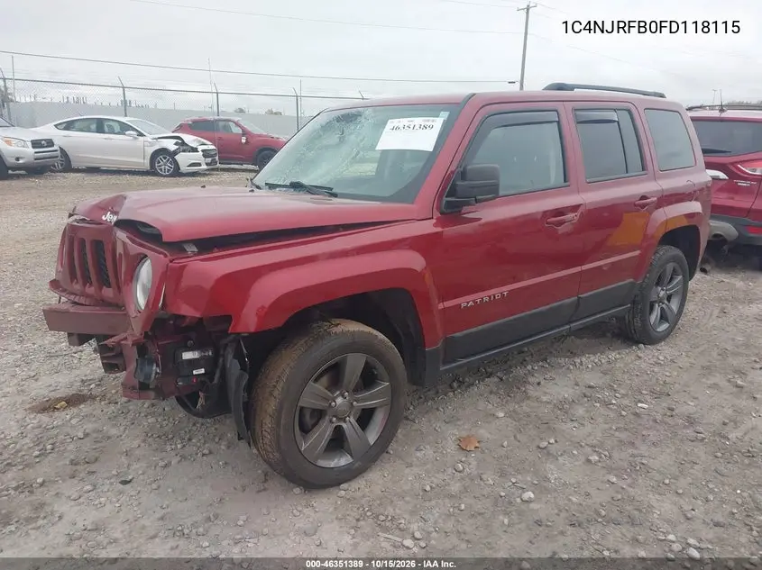 2015 JEEP LIBERTY (PATRIOT) VIN 1C4NJRFB0FD118115 — фото 2