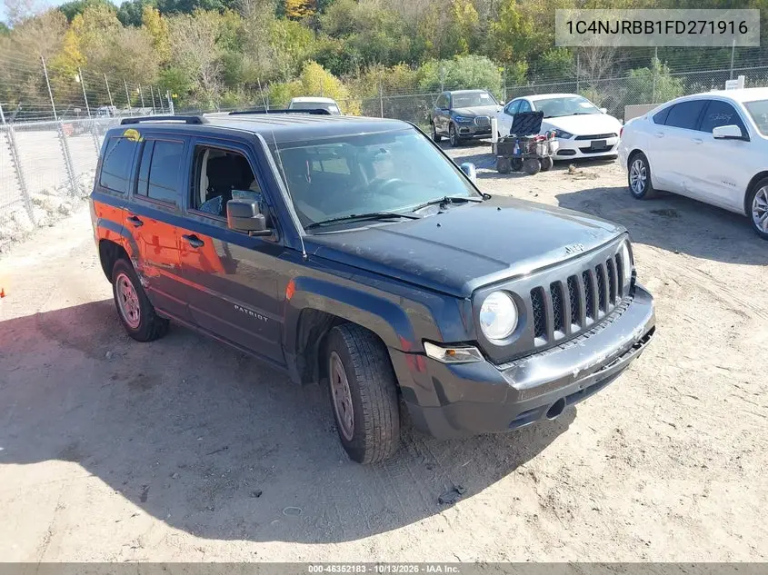JEEP LIBERTY (PATRIOT) 2015, VIN 1C4NJRBB1FD271916