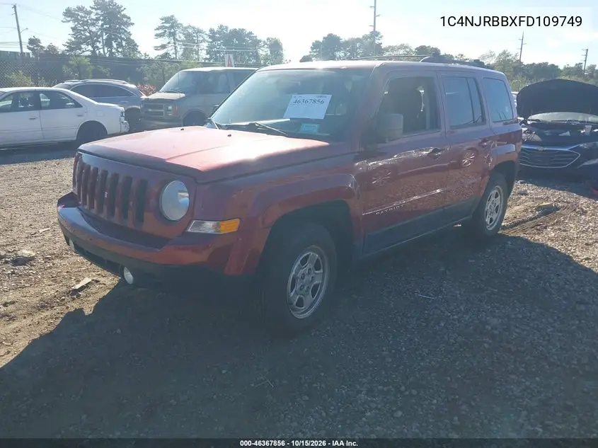 2015 JEEP LIBERTY (PATRIOT) VIN 1C4NJRBBXFD109749 — фото 2