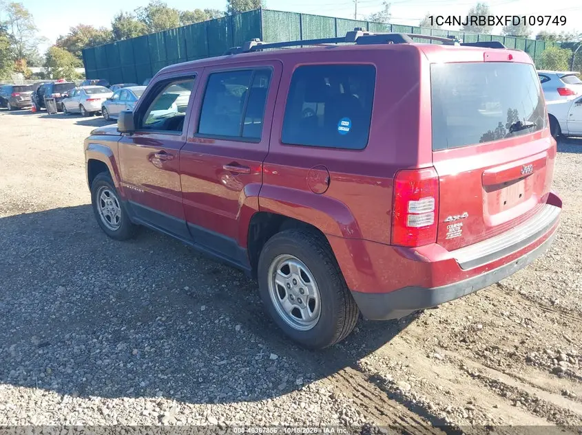 2015 JEEP LIBERTY (PATRIOT) VIN 1C4NJRBBXFD109749 — фото 3