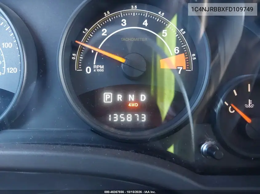 2015 JEEP LIBERTY (PATRIOT) VIN 1C4NJRBBXFD109749 — фото 7