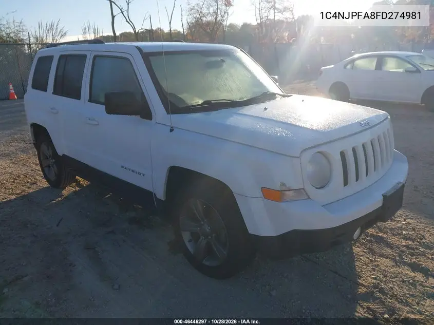 JEEP LIBERTY (PATRIOT) 2015, VIN 1C4NJPFA8FD274981