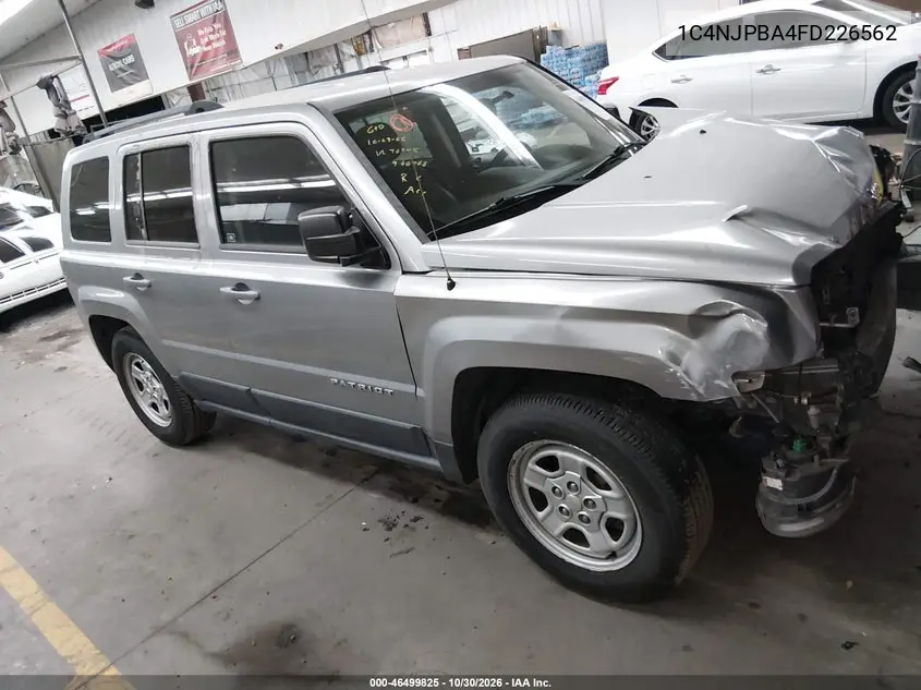 JEEP LIBERTY (PATRIOT) 2015, VIN 1C4NJPBA4FD226562
