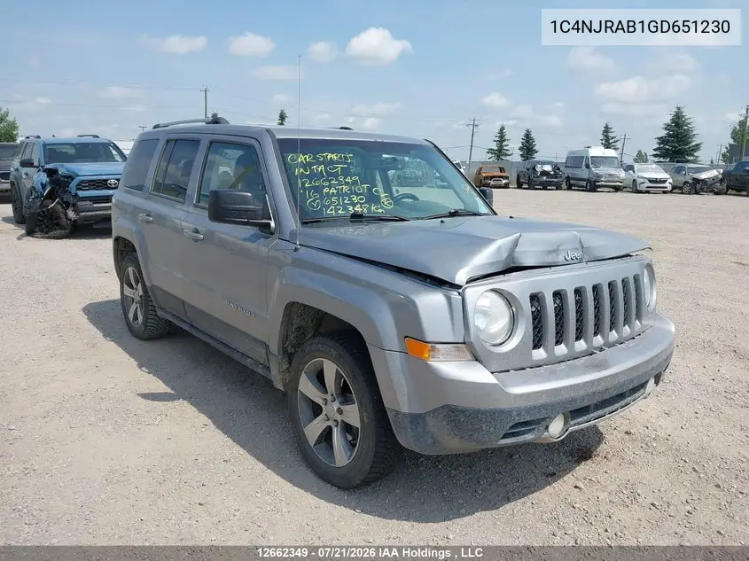 JEEP LIBERTY (PATRIOT) 2016, VIN 1C4NJRAB1GD651230