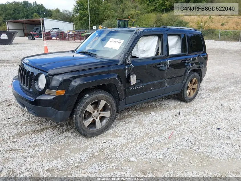 2016 JEEP LIBERTY (PATRIOT) VIN 1C4NJRFB8GD522040 — фото 2