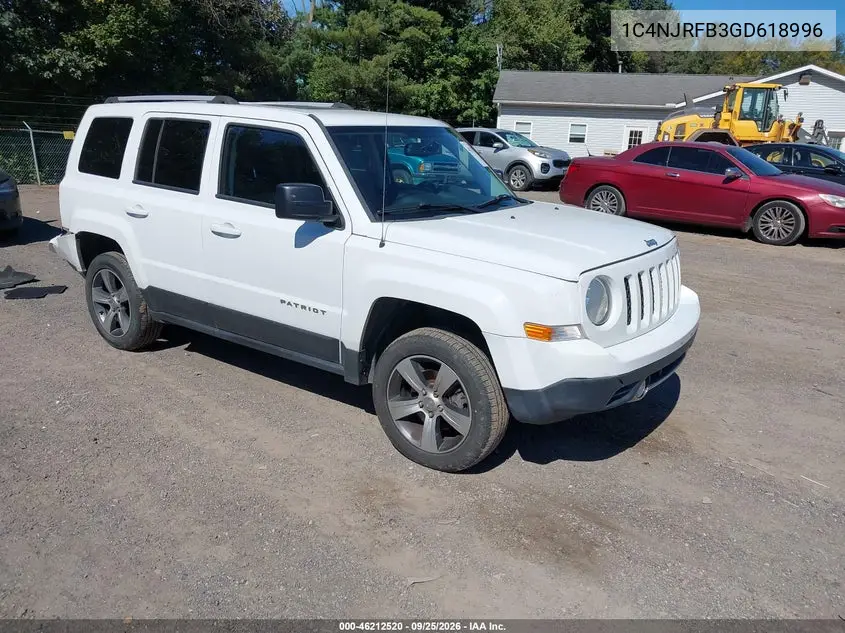 JEEP LIBERTY (PATRIOT) 2016, VIN 1C4NJRFB3GD618996