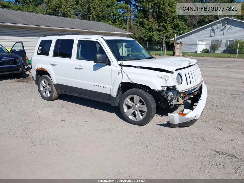 JEEP LIBERTY (PATRIOT) 2016, VIN 1C4NJPFB9GD777820
