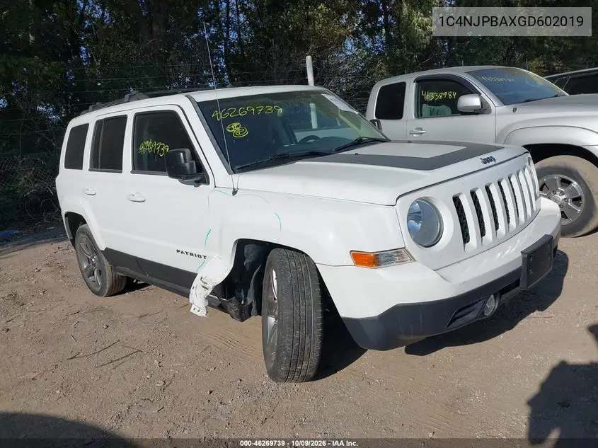 JEEP LIBERTY (PATRIOT) 2016, VIN 1C4NJPBAXGD602019