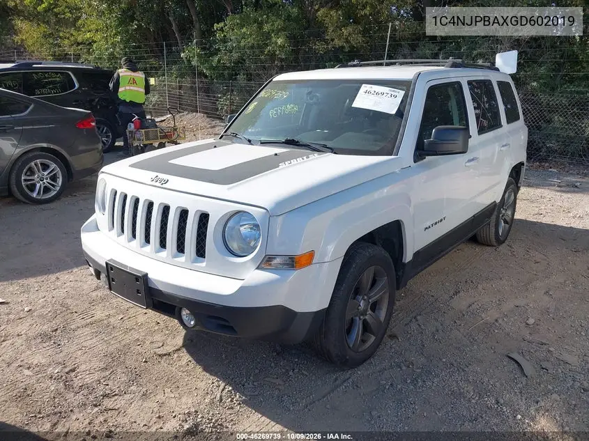 2016 JEEP LIBERTY (PATRIOT) VIN 1C4NJPBAXGD602019 — фото 2