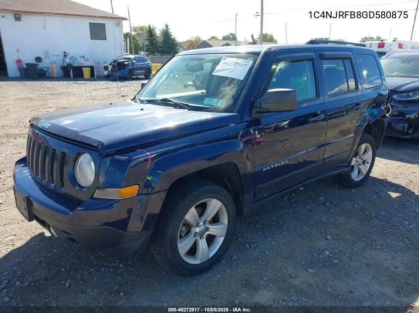 2016 JEEP LIBERTY (PATRIOT) VIN 1C4NJRFB8GD580875 — фото 2