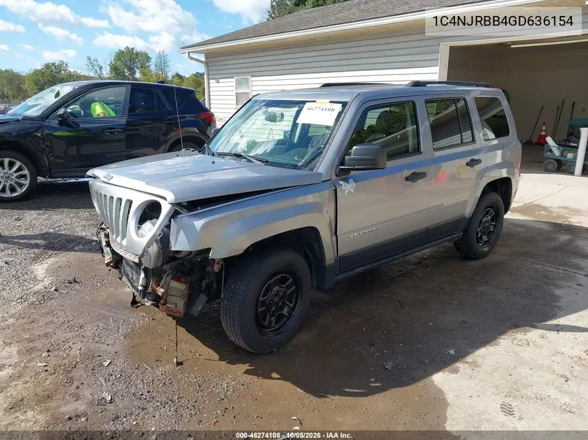 2016 JEEP LIBERTY (PATRIOT) VIN 1C4NJRBB4GD636154 — фото 2