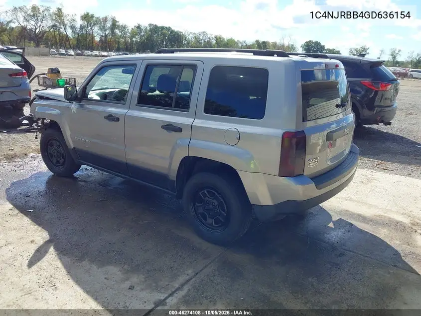 2016 JEEP LIBERTY (PATRIOT) VIN 1C4NJRBB4GD636154 — фото 3