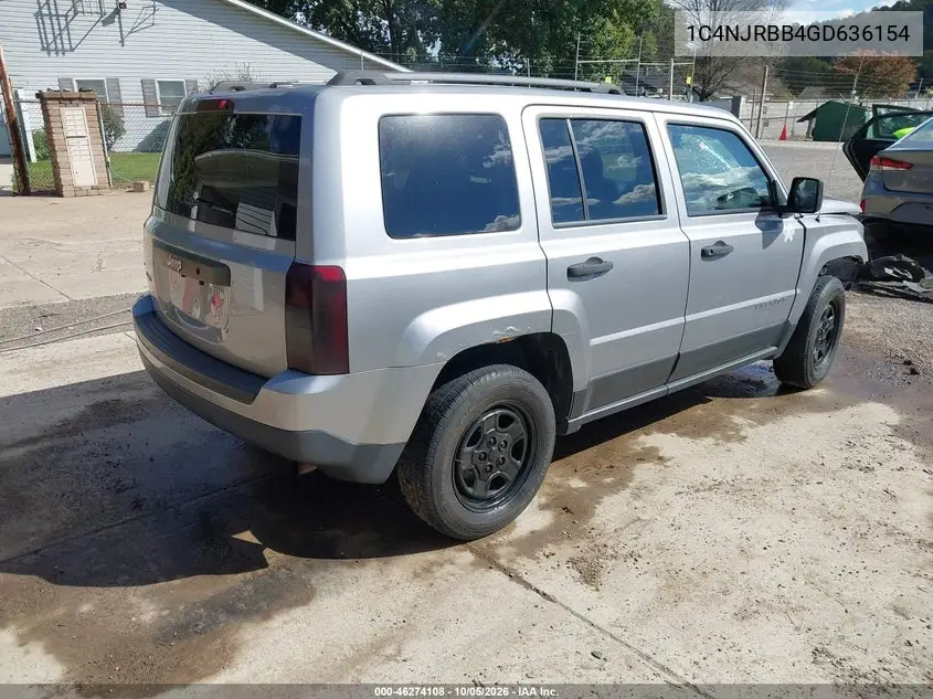 2016 JEEP LIBERTY (PATRIOT) VIN 1C4NJRBB4GD636154 — фото 4