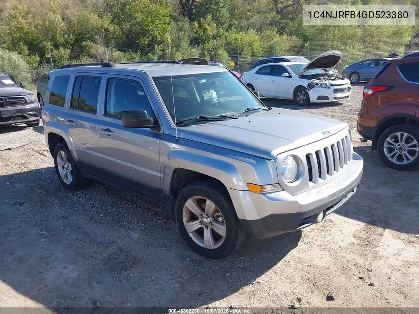 JEEP LIBERTY (PATRIOT) 2016, VIN 1C4NJRFB4GD523380