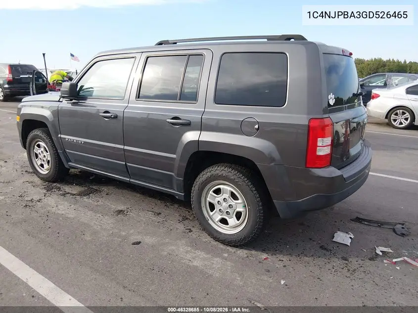 2016 JEEP LIBERTY (PATRIOT) VIN 1C4NJPBA3GD526465 — фото 3