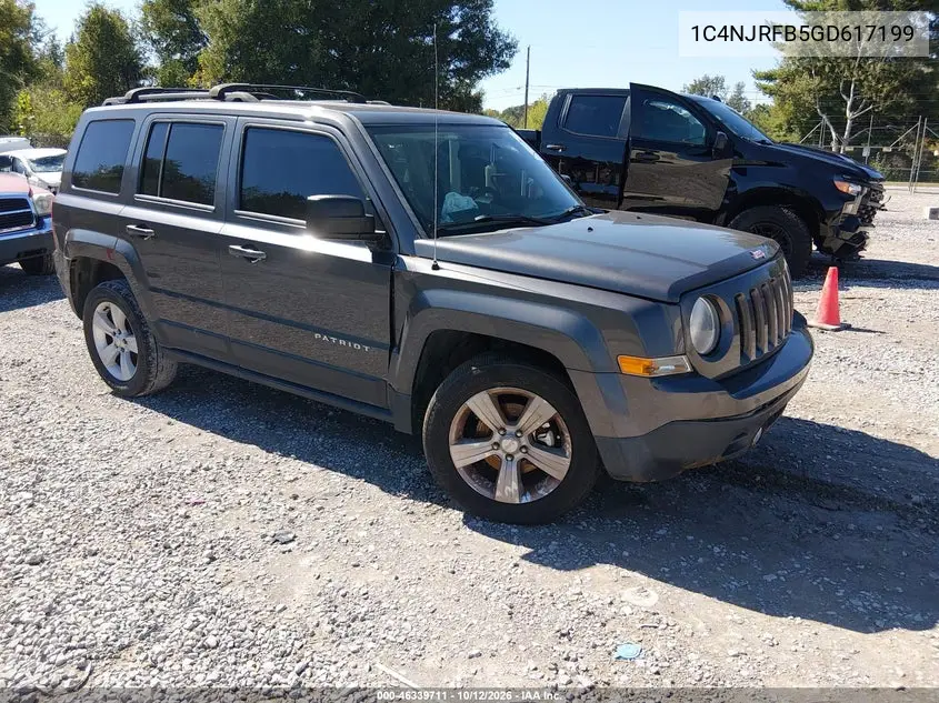 JEEP LIBERTY (PATRIOT) 2016, VIN 1C4NJRFB5GD617199