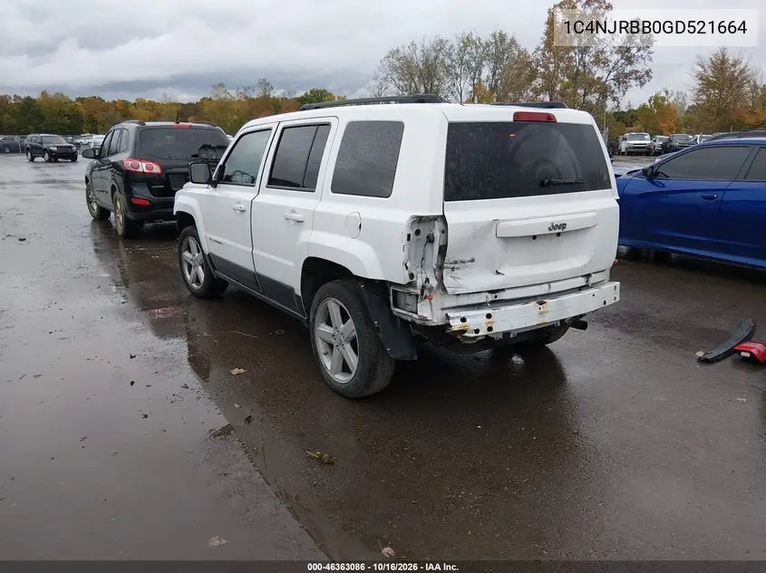 2016 JEEP LIBERTY (PATRIOT) VIN 1C4NJRBB0GD521664 — фото 3