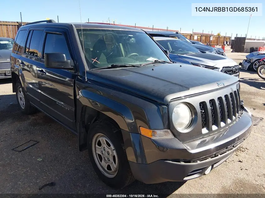 JEEP LIBERTY (PATRIOT) 2016, VIN 1C4NJRBB1GD685361