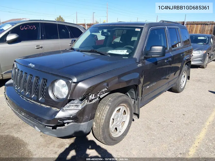 2016 JEEP LIBERTY (PATRIOT) VIN 1C4NJRBB1GD685361 — фото 2