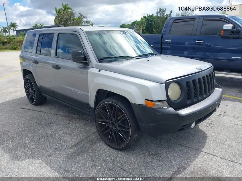 JEEP LIBERTY (PATRIOT) 2016, VIN 1C4NJPBA8GD588864