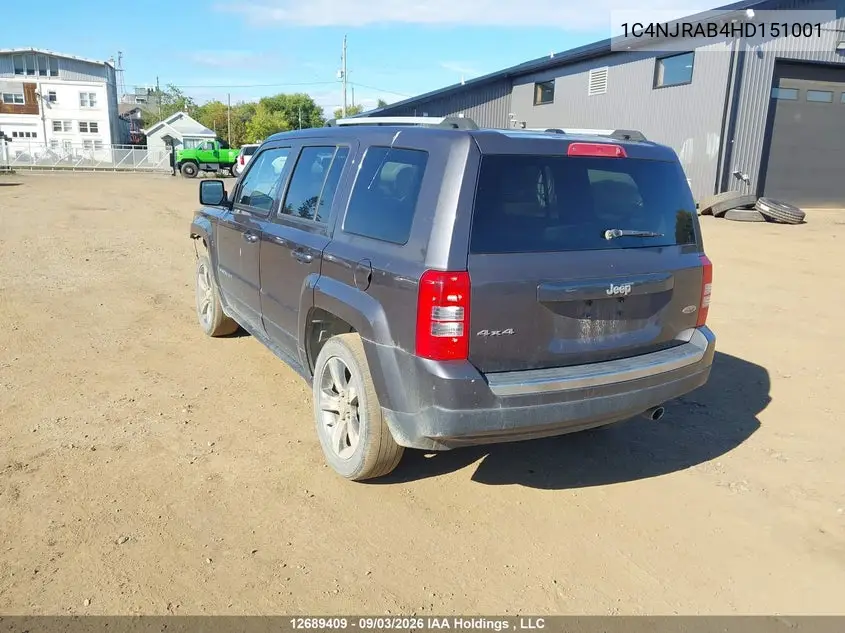 2017 JEEP LIBERTY (PATRIOT) VIN 1C4NJRAB4HD151001 — фото 3