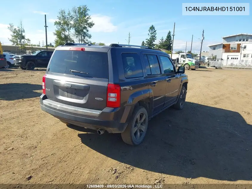 2017 JEEP LIBERTY (PATRIOT) VIN 1C4NJRAB4HD151001 — фото 4