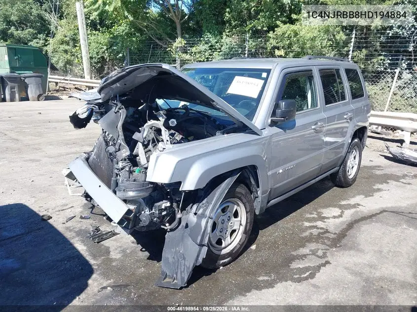 2017 JEEP LIBERTY (PATRIOT) VIN 1C4NJRBB8HD194884 — фото 2