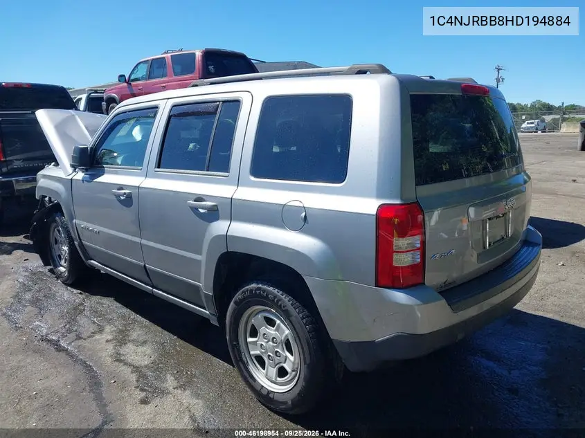2017 JEEP LIBERTY (PATRIOT) VIN 1C4NJRBB8HD194884 — фото 3