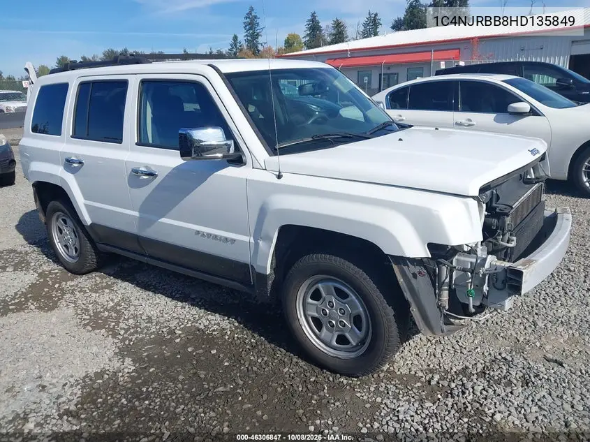 JEEP LIBERTY (PATRIOT) 2017, VIN 1C4NJRBB8HD135849