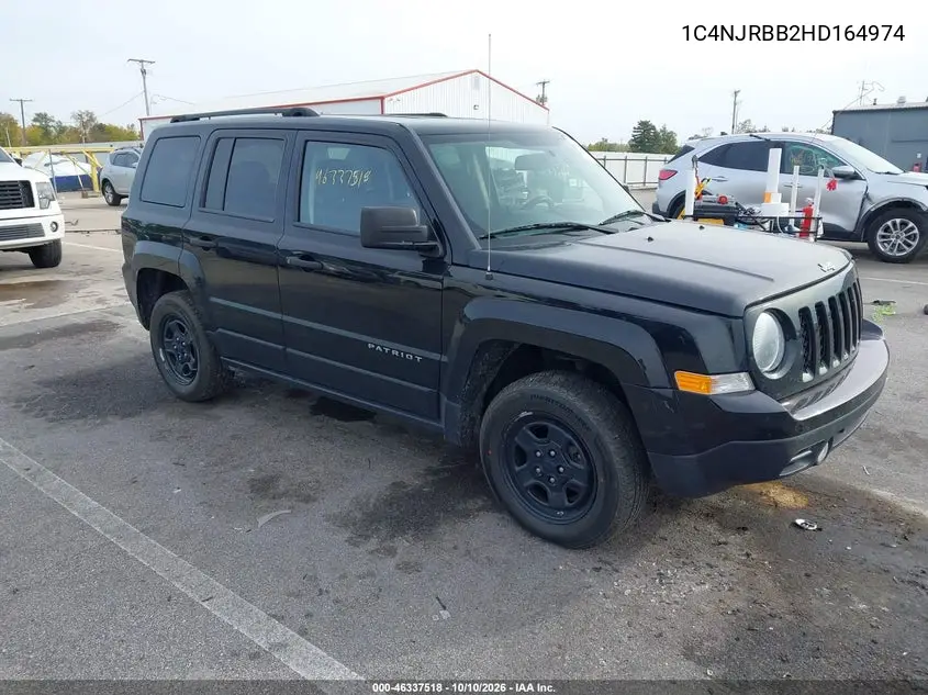 JEEP LIBERTY (PATRIOT) 2017, VIN 1C4NJRBB2HD164974