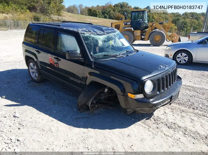 JEEP LIBERTY (PATRIOT) 2017, VIN 1C4NJPFB0HD183747