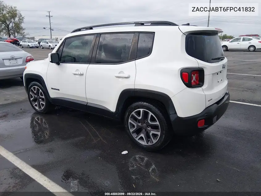 2015 JEEP RENEGADE VIN ZACCJABT6FPC41832 — фото 3