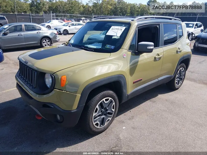 2015 JEEP RENEGADE VIN ZACCJBCT7FPB78888 — фото 2
