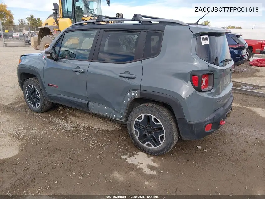 2015 JEEP RENEGADE VIN ZACCJBCT7FPC01618 — фото 3