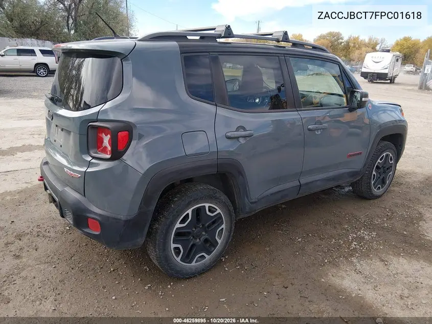 2015 JEEP RENEGADE VIN ZACCJBCT7FPC01618 — фото 4