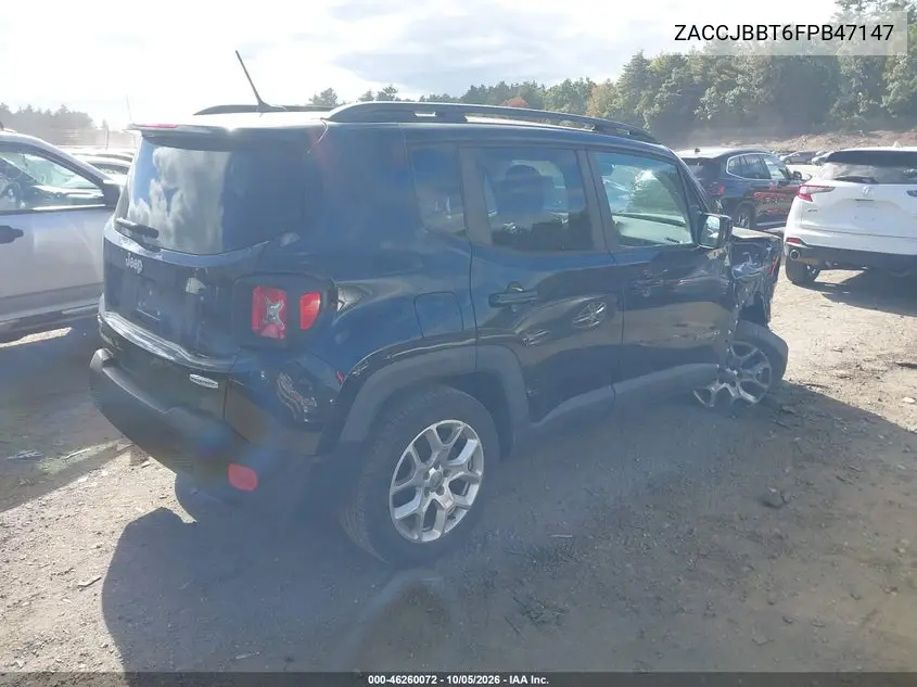 2015 JEEP RENEGADE VIN ZACCJBBT6FPB47147 — фото 4