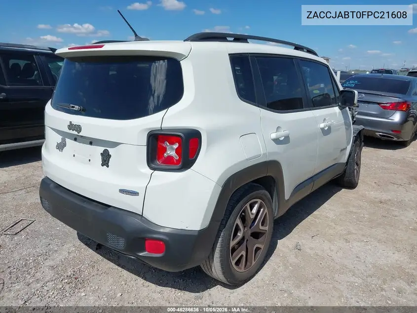 2015 JEEP RENEGADE VIN ZACCJABT0FPC21608 — фото 4