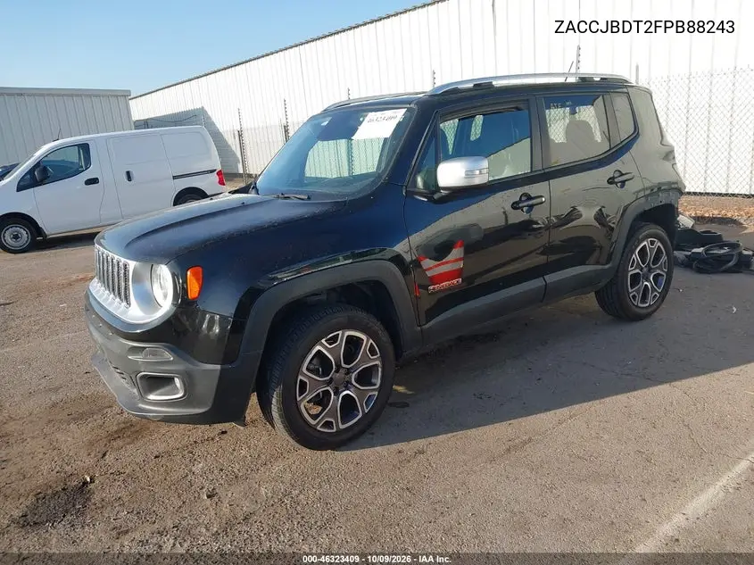 2015 JEEP RENEGADE VIN ZACCJBDT2FPB88243 — фото 2