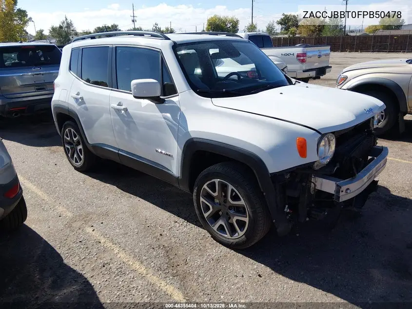 JEEP RENEGADE 2015, VIN ZACCJBBT0FPB50478