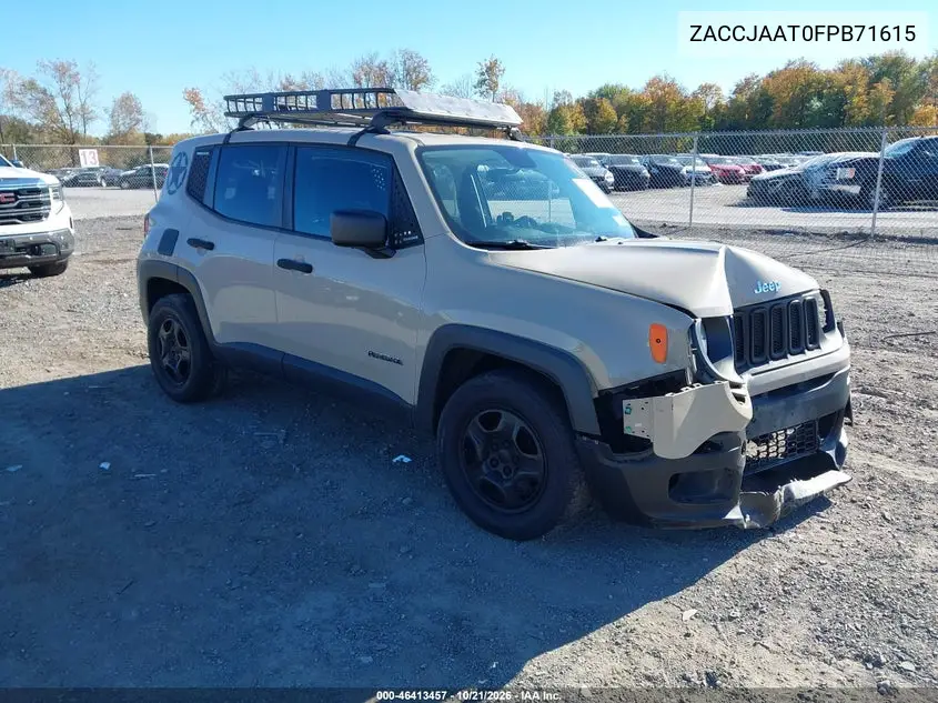 JEEP RENEGADE 2015, VIN ZACCJAAT0FPB71615