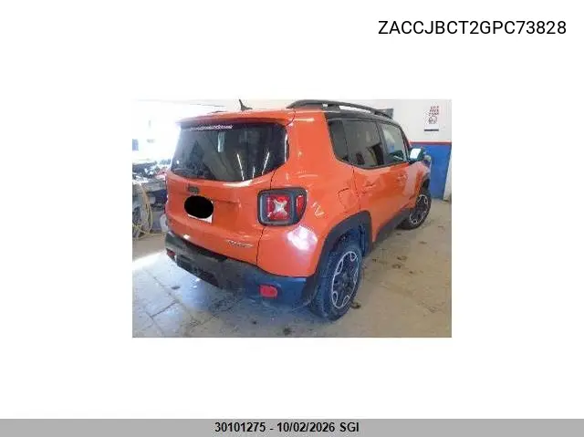 2016 JEEP RENEGADE VIN ZACCJBCT2GPC73828 — фото 4
