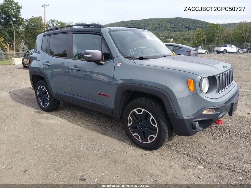 JEEP RENEGADE 2016, VIN ZACCJBCT2GPC50727