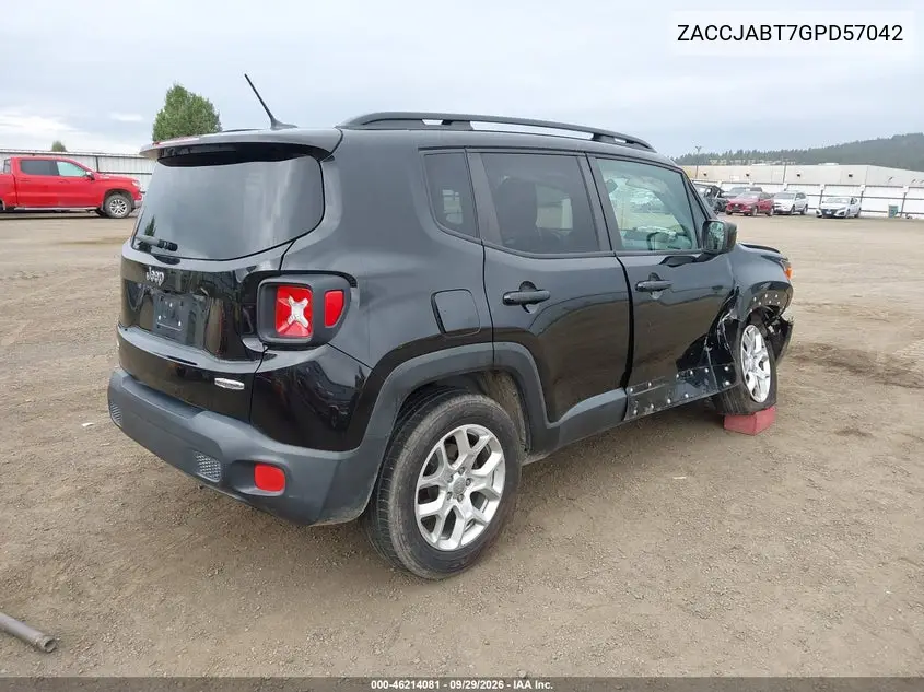 2016 JEEP RENEGADE VIN ZACCJABT7GPD57042 — фото 4