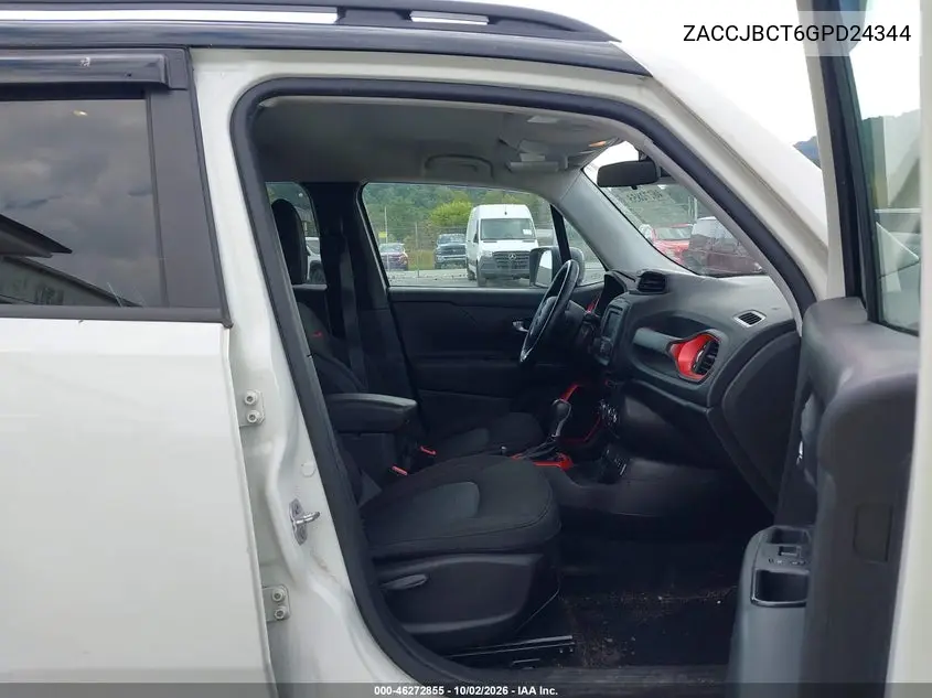 2016 JEEP RENEGADE VIN ZACCJBCT6GPD24344 — фото 5