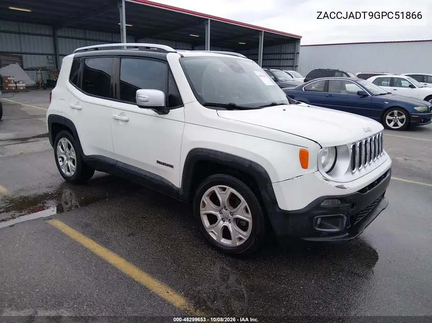 JEEP RENEGADE 2016, VIN ZACCJADT9GPC51866