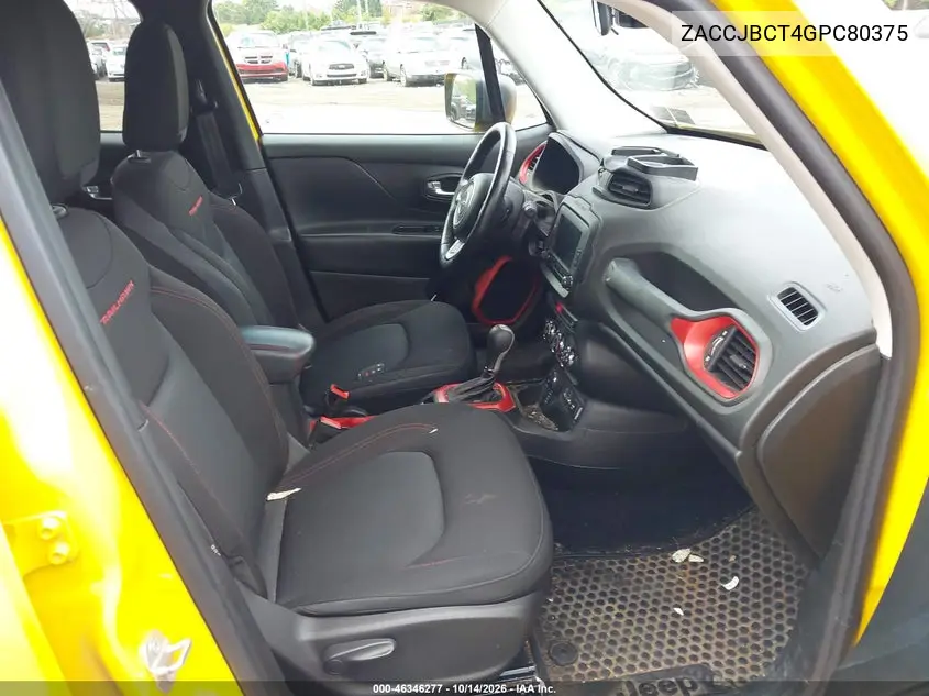 2016 JEEP RENEGADE VIN ZACCJBCT4GPC80375 — фото 5