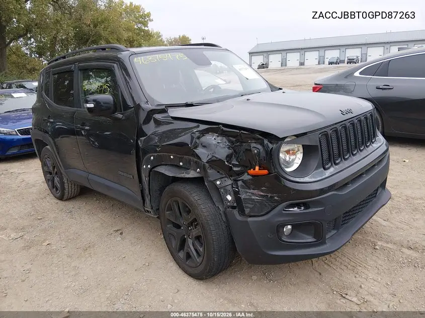 JEEP RENEGADE 2016, VIN ZACCJBBT0GPD87263